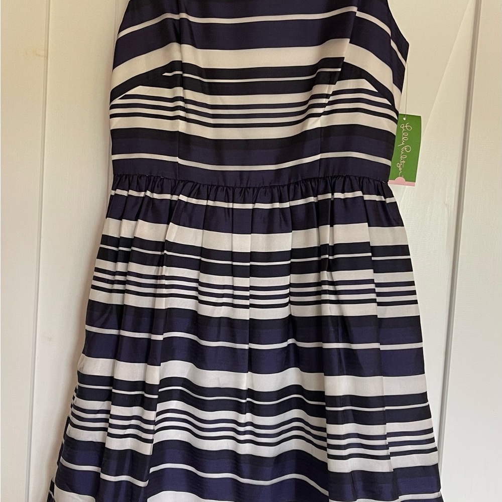 Lilly Pulitzer Women’s Eryn Dress, NWT, Size 8, Blue White Stripes, MSRP $298 - Picture 9 of 10